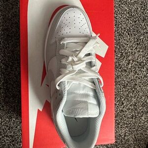 Nike grey and White Dunk Low